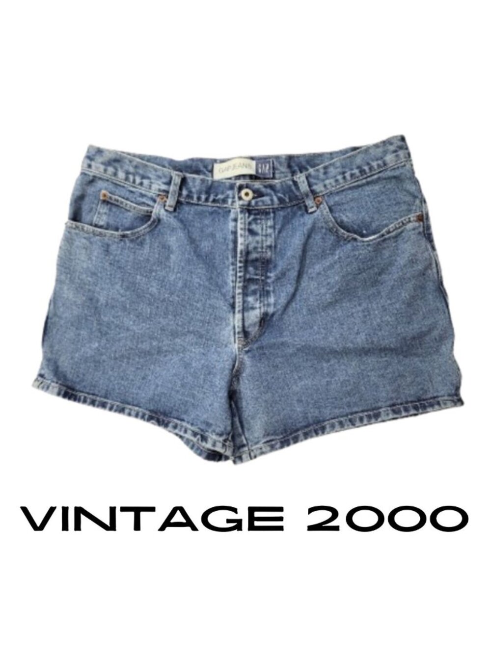 GAP Vintage Y2K Button Fly 100% Cotton Denim Blue Jean Shorts - Women's 16